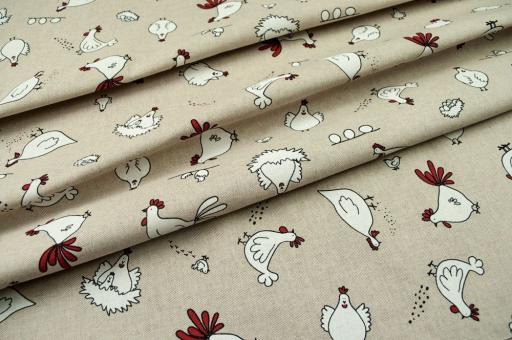 Dekostoff - Hühnerparade