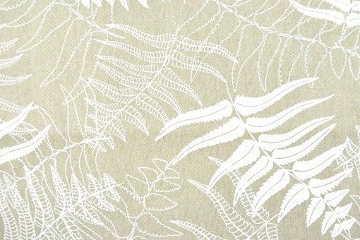 Dekostoff Leinenoptik - Farnblatt
