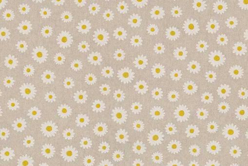 Dekostoff Leinenoptik - Gänseblümchen