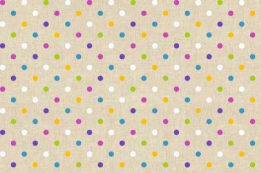 Dekostoff - Bunte Punkte - Natur - 280 cm