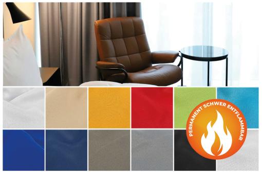 Blackout-Stoff - permanent schwer entflammbar - 280 cm - Uni