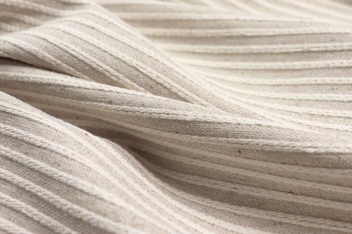 Jacquard Leinenoptik - Zopf-Streifen fein - 280 cm