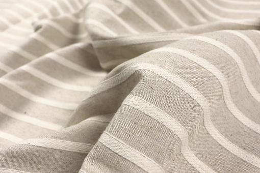 Jacquard Leinenoptik - Zopf-Streifen - 280 cm