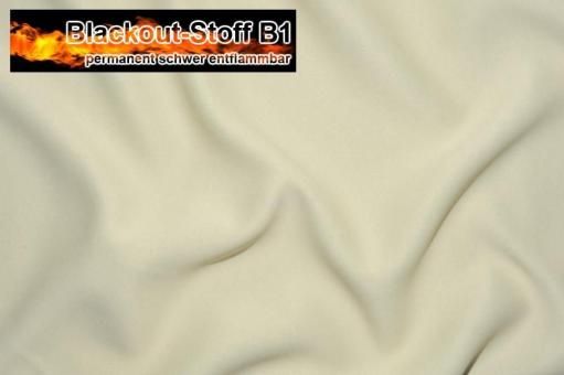 Blackout-Stoff - permanent schwer entflammbar - Creme - 2,0 Meter