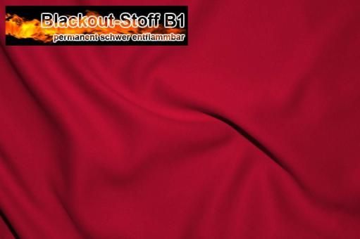 Blackout-Stoff - permanent schwer entflammbar - Kirsch - 1,0 Meter