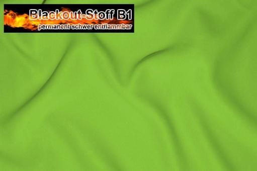 Blackout-Stoff - permanent schwer entflammbar - Frühlingsgrün - 1,0 Meter Frühlingsgrün