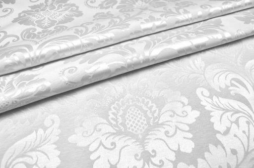 Dekostoff Outdoor - Barock Ornament - Weiß