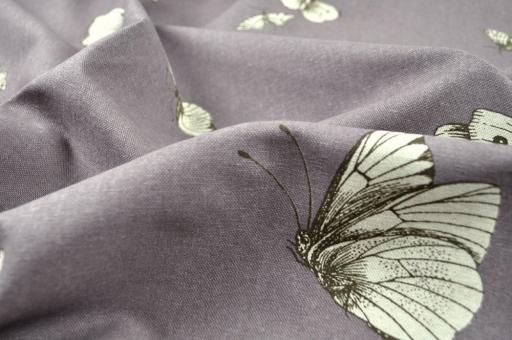 Dekostoff deluxe - Papillon - Schmetterlinge - 280 cm - Mauve