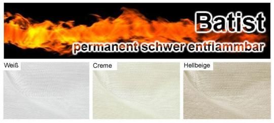 Batist - permanent schwer entflammbar - 300 cm