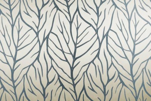 Dekostoff Jacquard - Leafs - Beige - 1,0 Meter