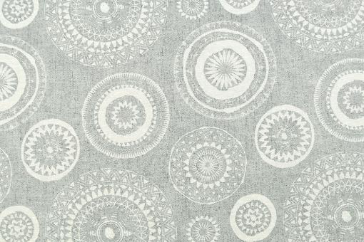 Deko-Outdoorstoff - Mandala Grey - 1,0 Meter