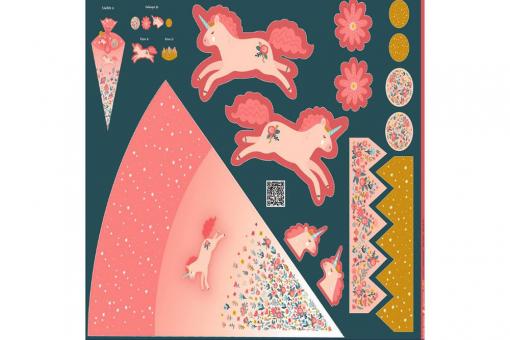 Schultüten-Stoff - Unicorn - 1,0 Meter