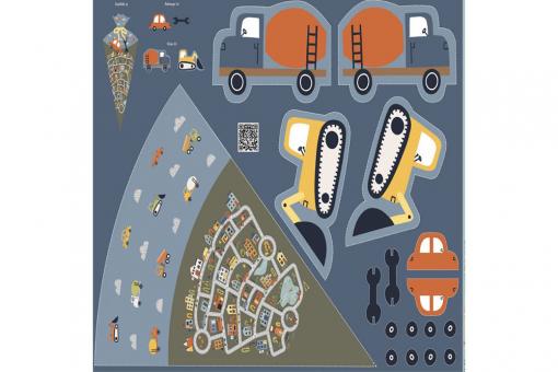 Schultüten-Stoff - Baustelle - 2,0 Meter