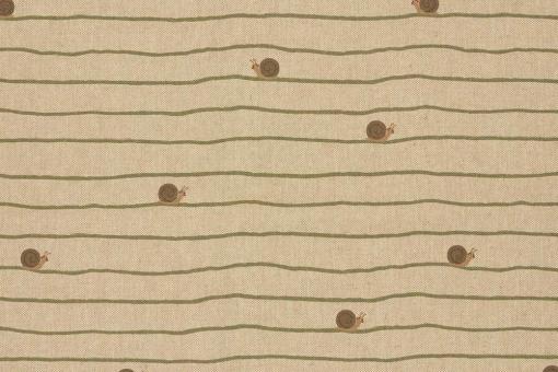 Dekostoff Leinenoptik - Schnecken-Rennen