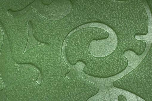 Echtleder geprägt - Barock-Ranke - ganze Haut