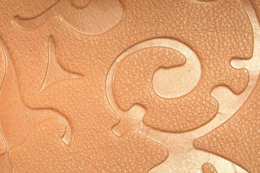 Echtleder geprägt - Barock-Ranke - ganze Haut