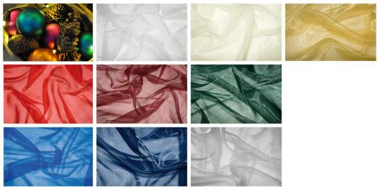 Organza Stoff Weihnachten - uni