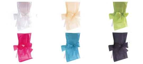 Stuhlhusse Satin mit Schleife
