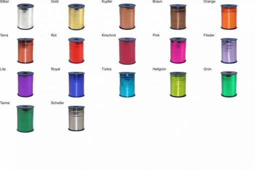 Ringelband Curly - glänzend - 10 mm, 250 m Rolle