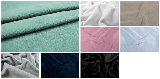 Fleece-Stoffe aus reiner Baumwolle in verschiedenen Farben