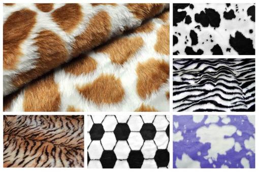 Flausch-Fell Imitat mit Muster