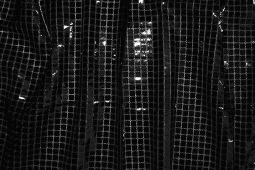 Paillettenstoff Quadro - Schwarz