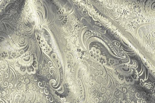 Brokat Maharadscha - Champagner/Silber