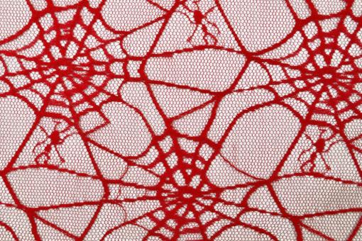 Tüll Spinnennetz - Rot