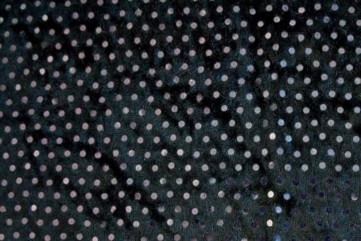 Pannesamt Paillette klein - Schwarz/Aubergine