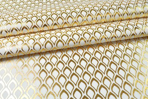 Effektstoff Marrakesch - Weiß/Gold