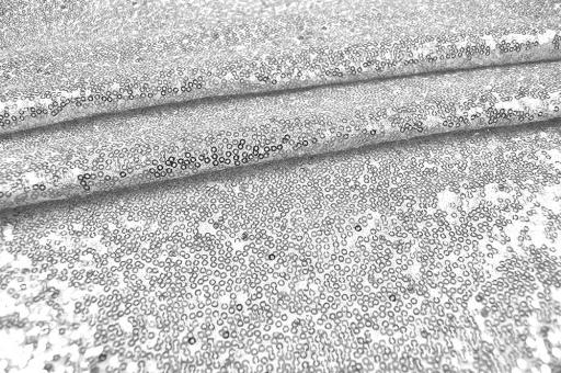 Pailletten-Stoff XS - Silber