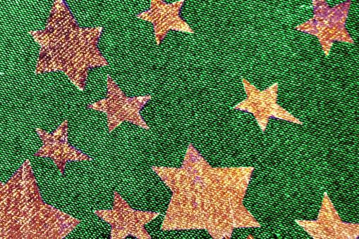 Satin - Glänzende Goldsterne