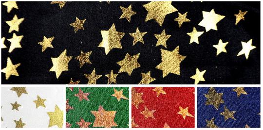 Satin - Glänzende Goldsterne
