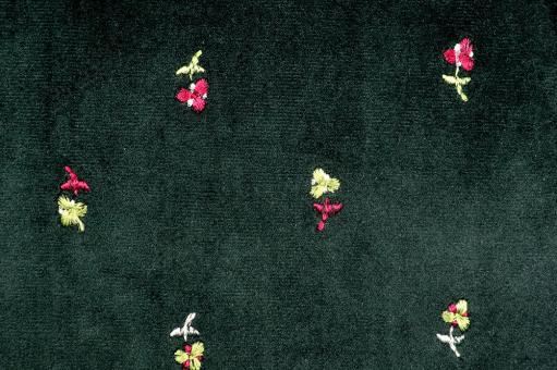 Samt bestickt - Blümchen