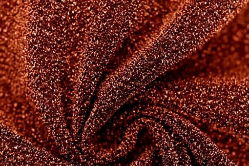 Lurex-Stretch - Glamour - Kupfer - 1,0 Meter