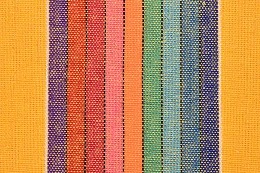 Kostüm- und Dekostoff - Streifen Multicolor - Gelb