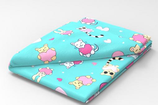 Frottee-Fleece-Stoff - Liebesbotschafter