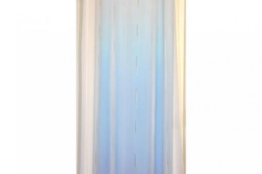 Voile Nordkap - Weiß transparent - 300 cm hoch - Bleiband