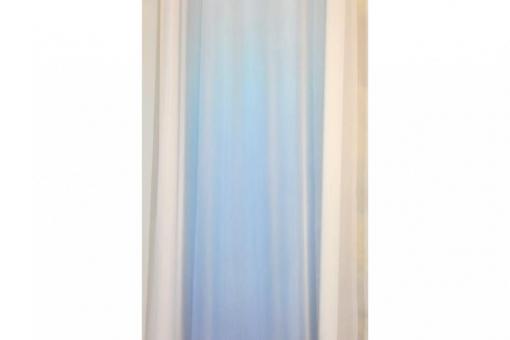 Voile Oslo - Weiß transparent - 300 cm hoch - Bleiband