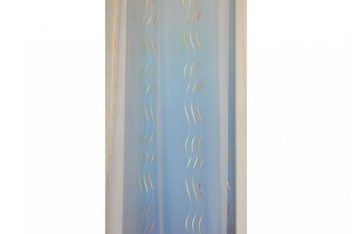 Voile-Gardine Tegernsee - Weiß transparent - 300 cm hoch