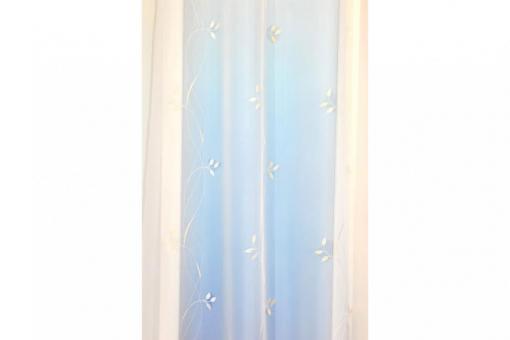 Voile-Gardine Chiemsee - Weiß transparent - 300 cm hoch