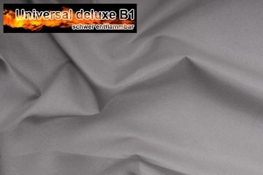 Universal Stoff deluxe B1 - schwer entflammbar - Grau - 2,0 Meter