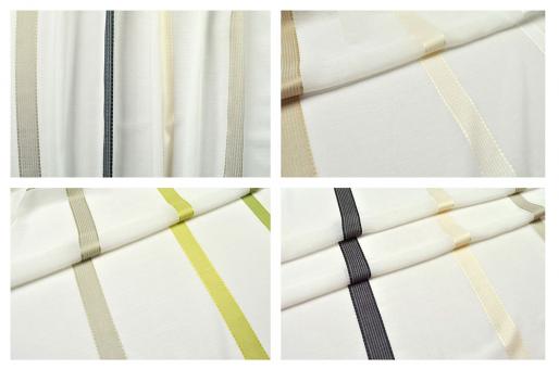 Gardinenstoff Delight - Längsstreifen - Bleiband