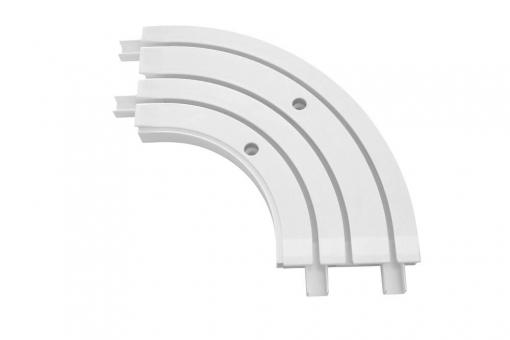 GARDINIA Erkerbogen für Vorhangschiene 3-läufig - Verlängerung - Weiß