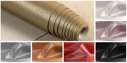 Kunstleder-Stück Karat Metallic - 140 x 50 cm