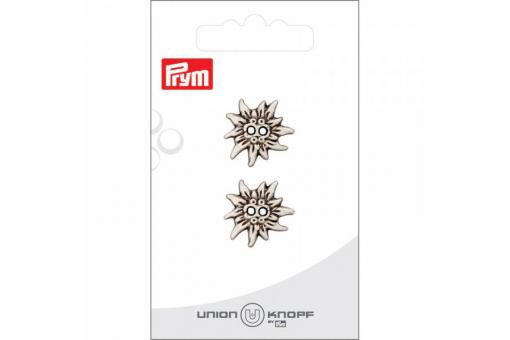 Edelweiss Knöpfe - Silber - 23 mm