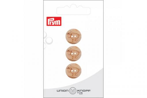 Holzknöpfe - Schafe - 15 mm