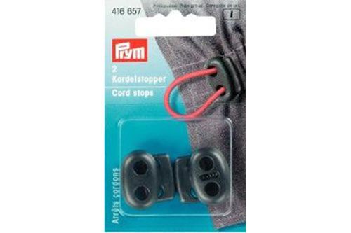 Kordelstopper breit - Kunststoff - 2 Stck. -  Schwarz