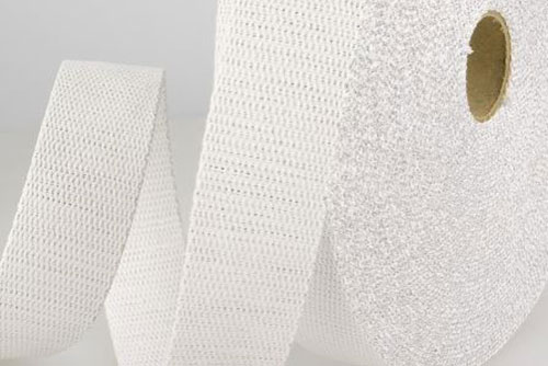 Gurtband Metallic - 3 cm - Meterware - Weiß/Silber