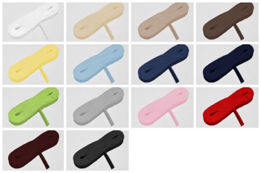 Farbtafel mit 5 cm breiten Schrägbändern in verschiedenen Farben